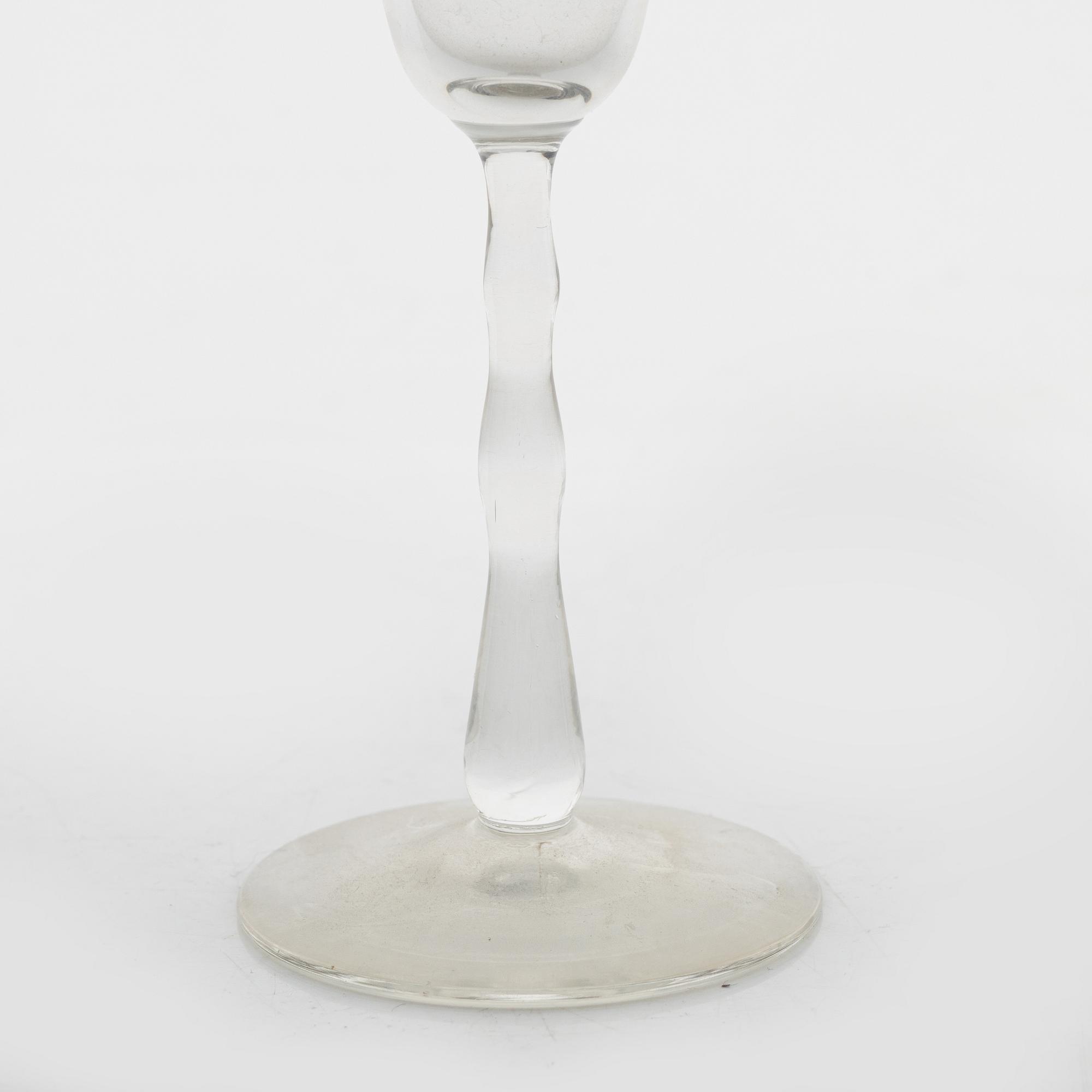 Simon Gate, a set of 36 'Stork' glasses, Orreford Sandvik, Sweden, first half of the 20th century.