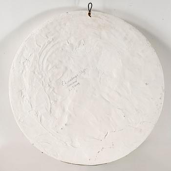 MEDALJONG, gips, efter original från 1700-talet av Johan Tobias Sergel, 1980-tal.
