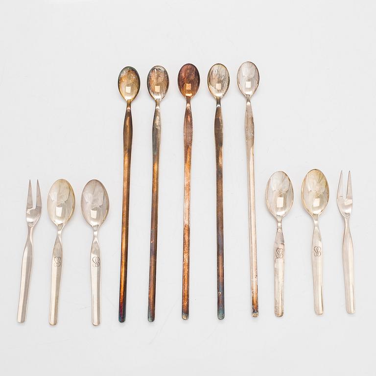 Tapio Wirkkala, a 16-piece 'Tapio' silver cutlery set, Kultakeskus, Hämeenlinna 1960s-70s.