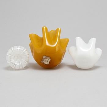 FULVIO BIANCONI & PAOLO VENINI, bland annat, vaser 3 st, glas, Venini, Murano.
