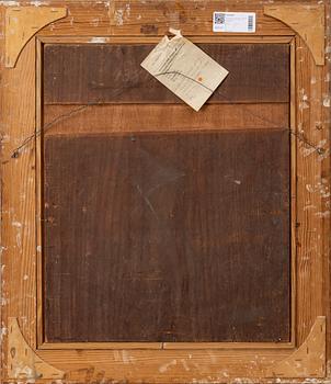 Wilhelm von Gegerfelt, Winter scene with frozen canal.