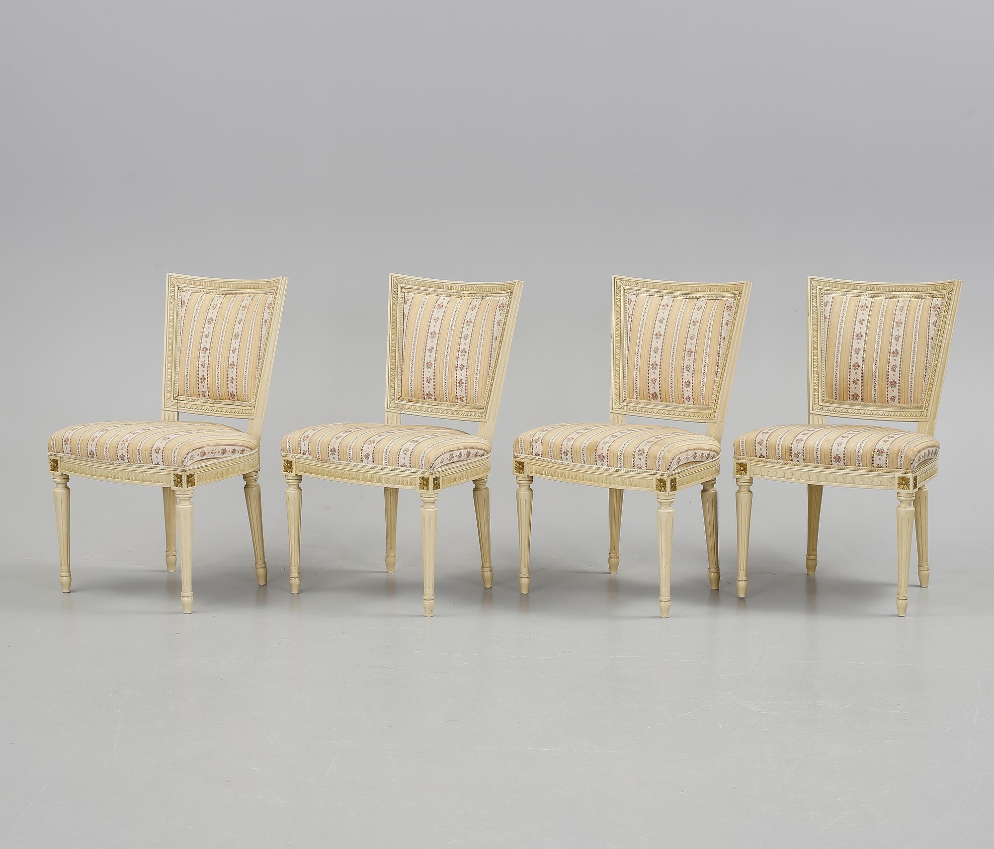 STOLAR, 4st, gustaviansk stil, 1900-tal.