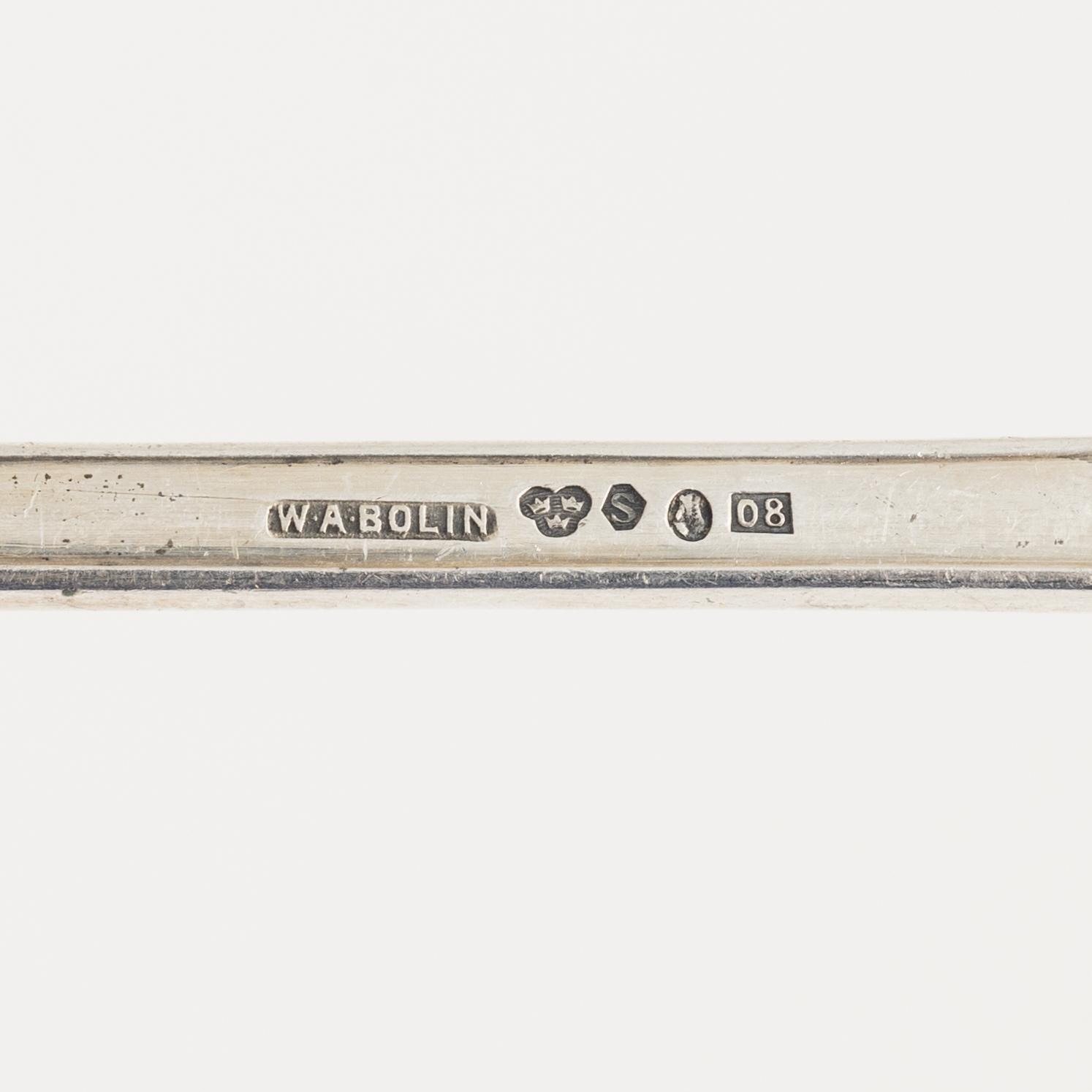 W.A. Bolin, hummergafflar, 6 st, silver, Stockholm 1940.