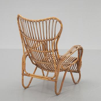 FÅTÖLJ, rotting 1950/60-tal.