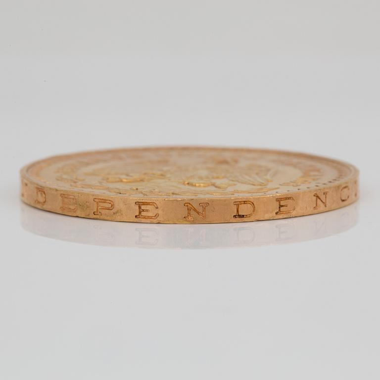 GULDMYNT, 50 Pesos Estados Unidos Mexicanos, Oro Puro. 21k, vikt ca 41 g.