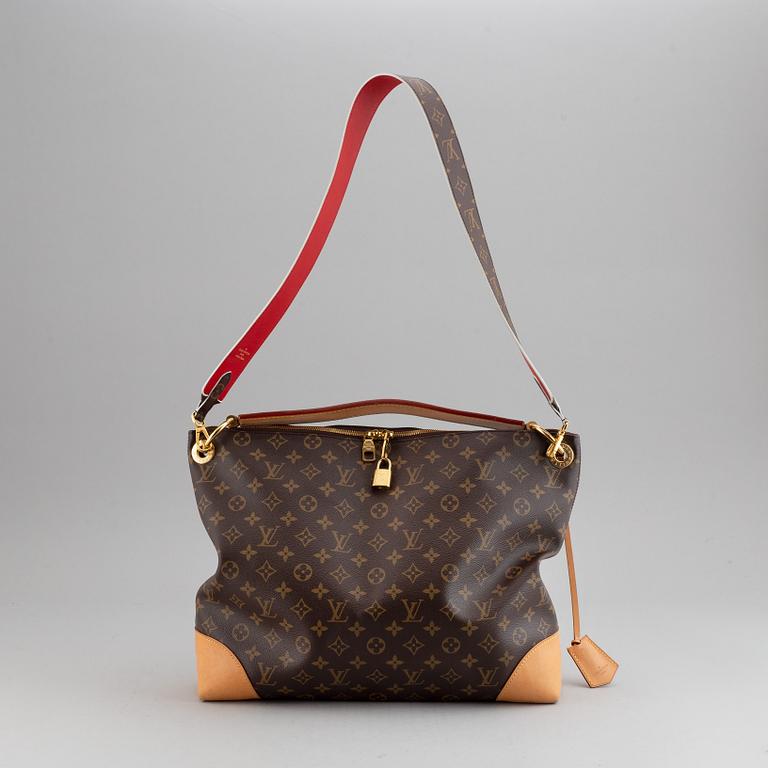 Louis Vuitton, väska, "Berri MM" samt axelrem "Animal MNG Camel".
