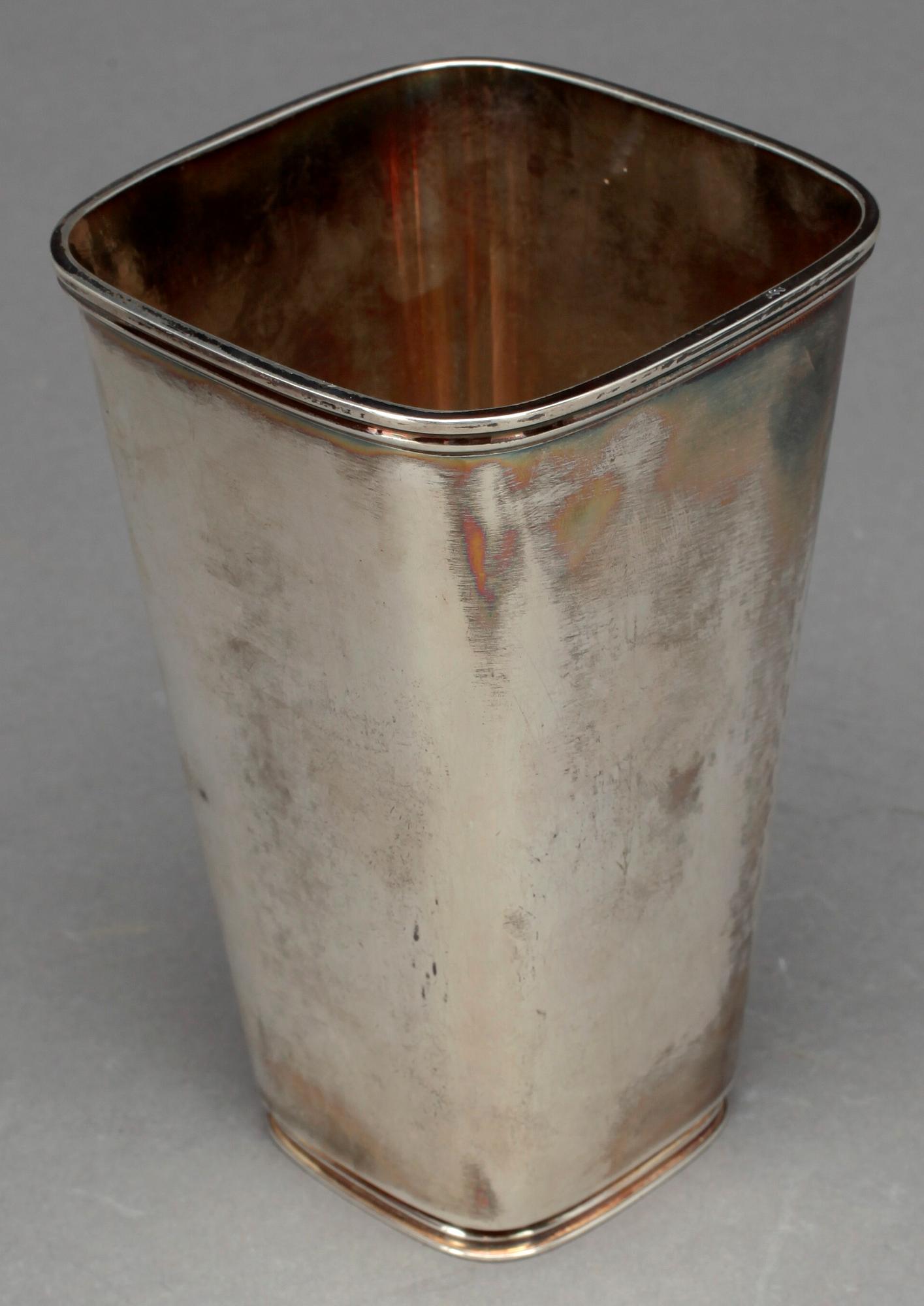 BÄGARE, silver, CG Hallberg, Gustaf Jansson, 1955, vikt 433 gram.