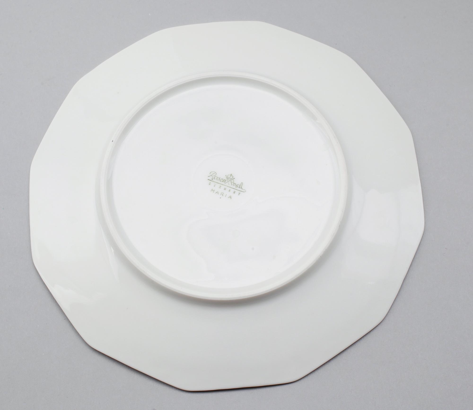 MATSERVIS, 57 delar, porslin, "Maria Björnbär", Rosenthal.