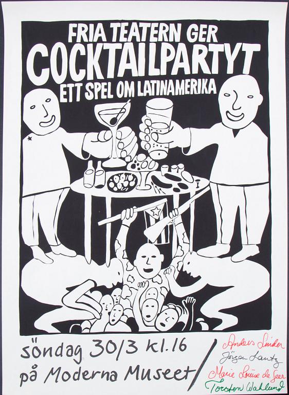 POLITISK KONST, 5 affischer, 1960-tal.