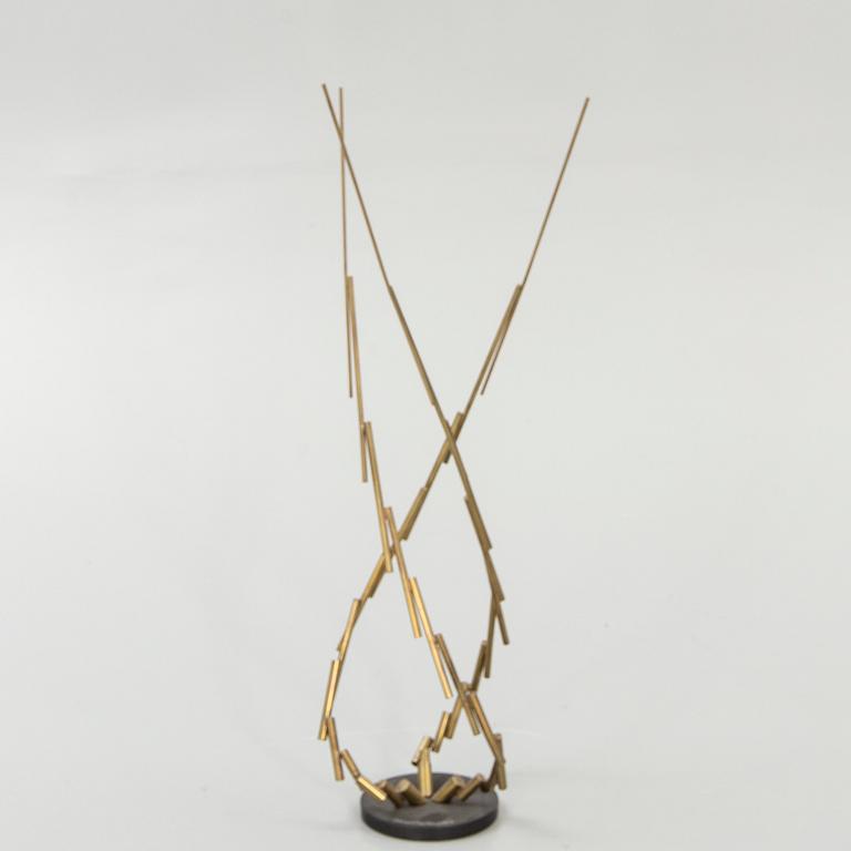 Oscar Reutersvärd, a signed metal sculpture.