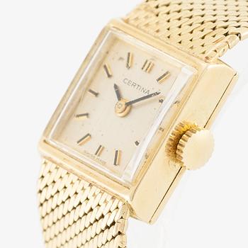 Certina, wristwatch, 14K gold, 15 mm.