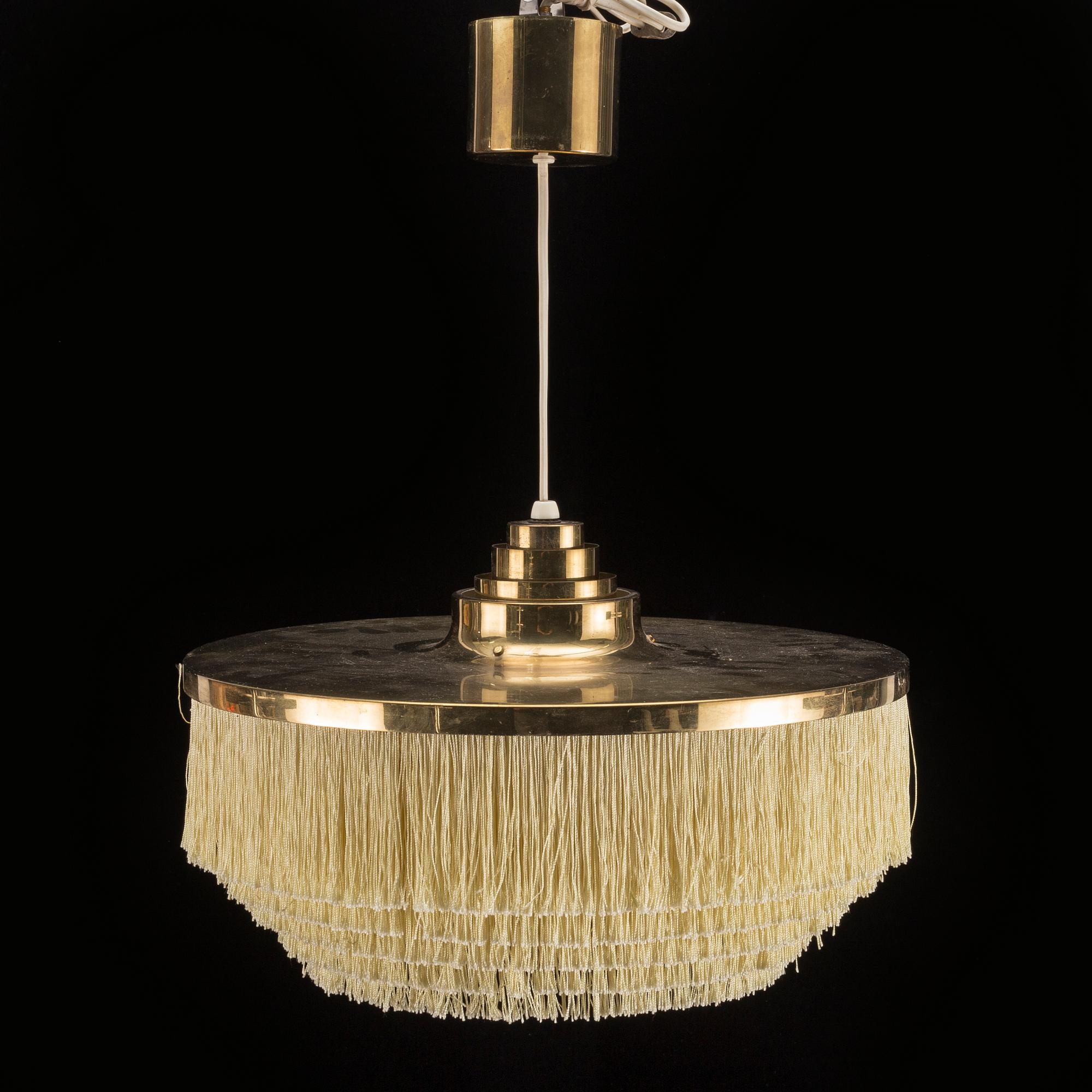 HANS-AGNE JAKOBSSON, taklampa, modellnummer 603, mässing, 1900-talets andra hälft.