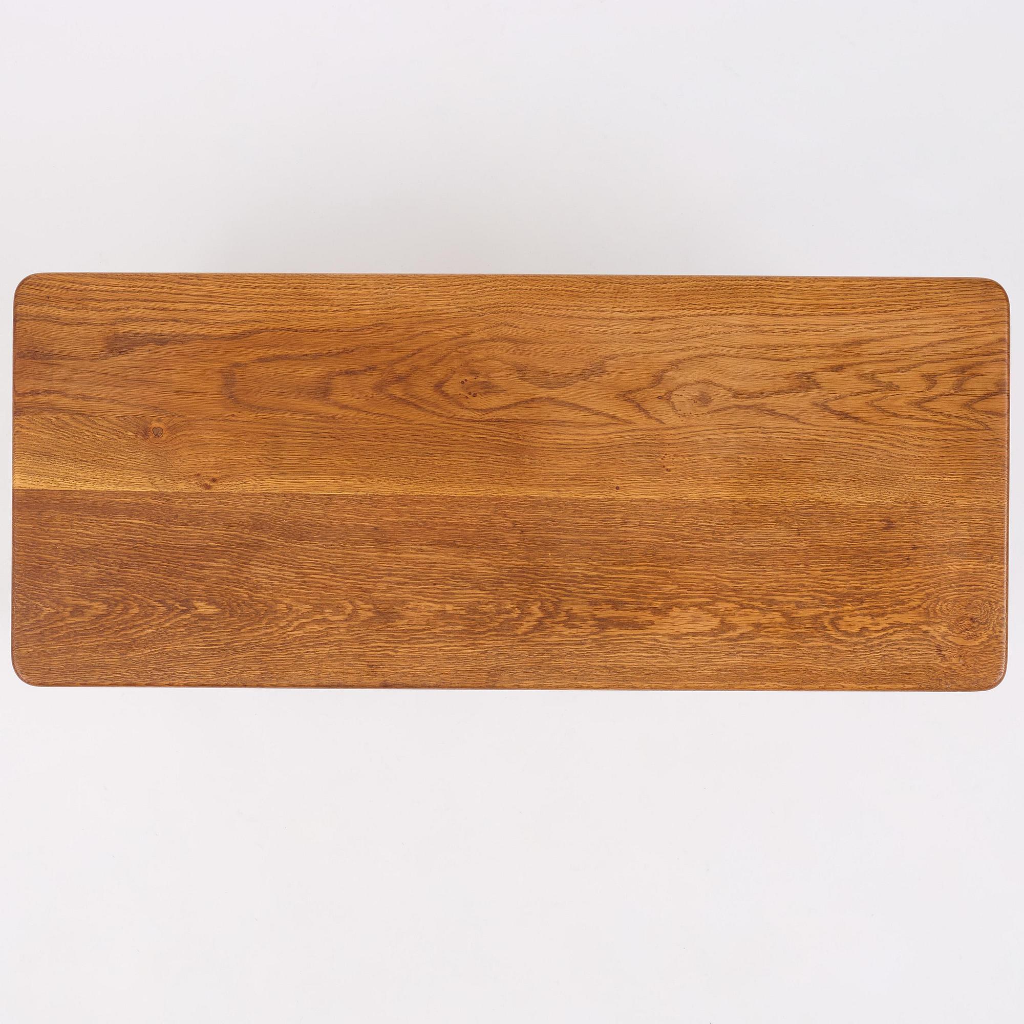 Børge Mogensen, a rare oak bench, cabinetmaker Erhard Rasmussen, Denmark, 1950s.