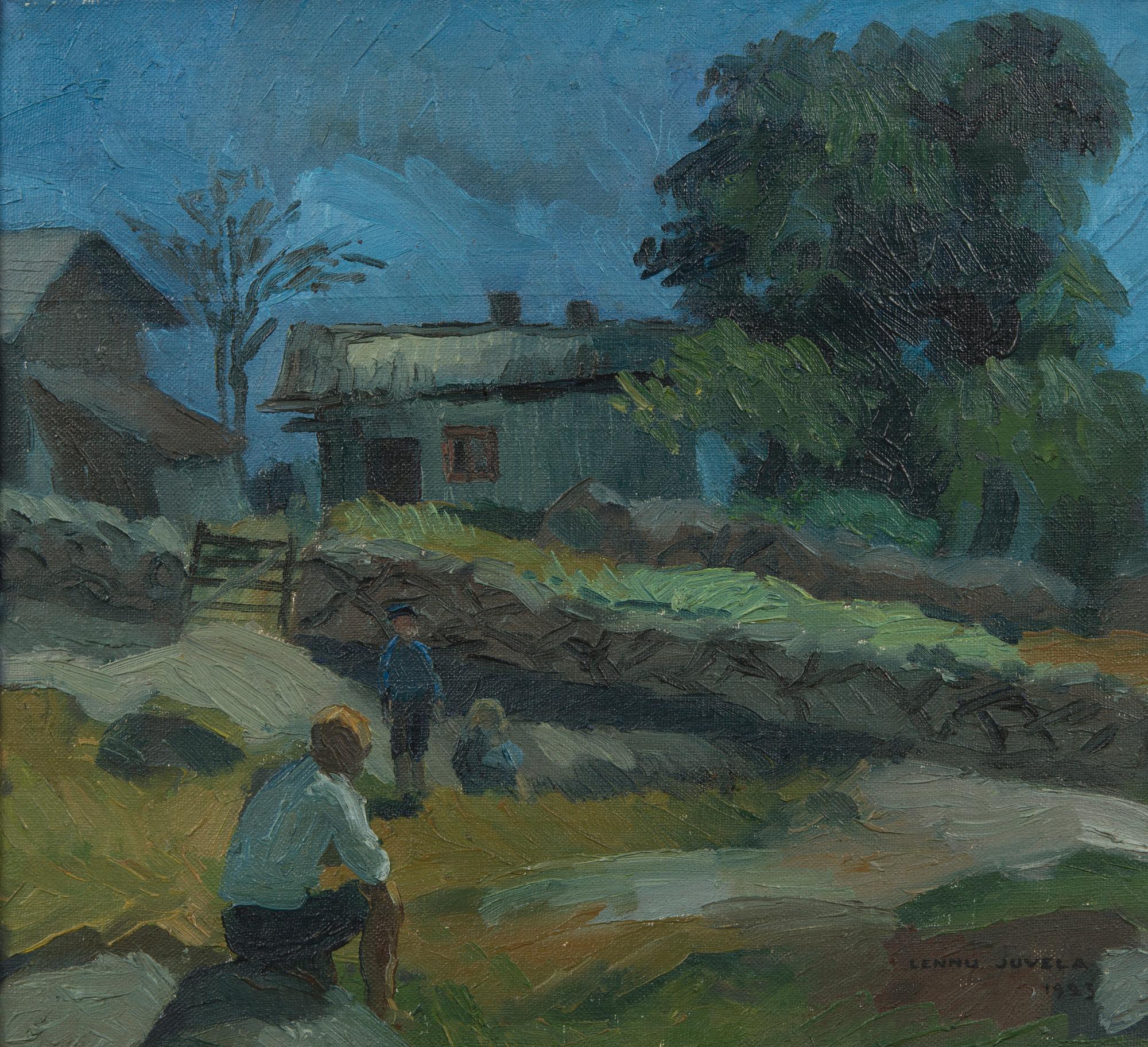 Lennu Juvela, Maisema Porkkalan kylästä.