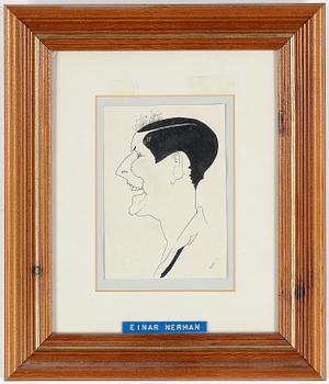 Einar Nerman · EINAR NERMAN, tusch, signerad N.