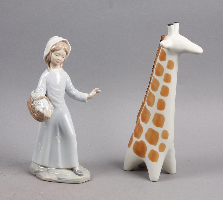 FIGURINER, 2 st, porslin. Bl a Taisto Kaasinen, Arabia, 1960-tal.