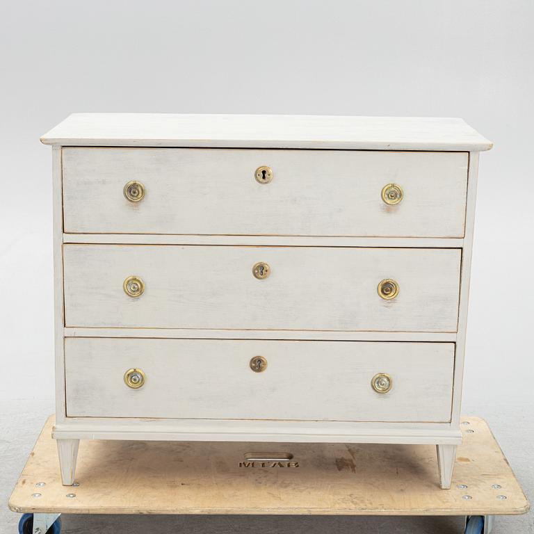 A 19th century chest of drawers.