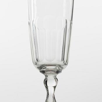 Champagnestrutar, 36 stycken, snarlika, olika tillverkning, mestadels omkring år 1900.