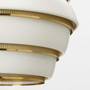 Alvar Aalto, a model A331, "Beehive" ceiling lamp, Valaisinpaja, Finland.