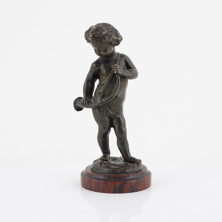 A bronze bacchic putto after Claude Michel Clodion (1738-1814), 19th century.