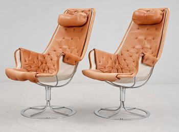 FÅTÖLJER, ett par, "Jetson", Bruno Mathsson, 1960/70-tal.