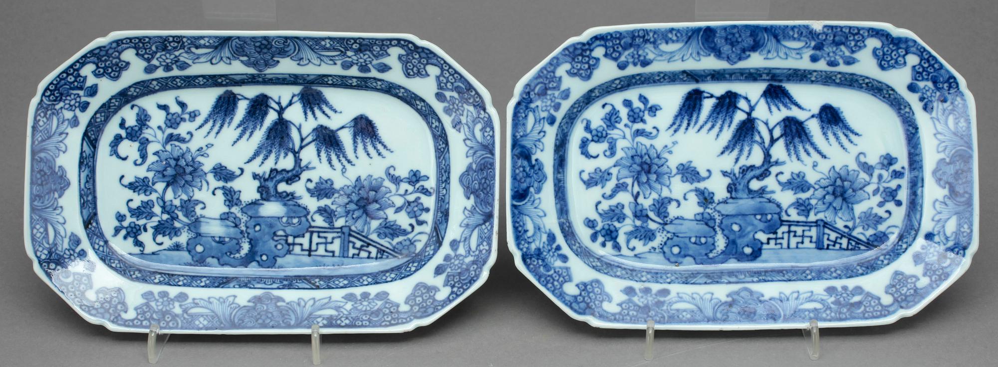 STEKFAT, 4+1, porslin, Qianlong, Kina 1700-tal.