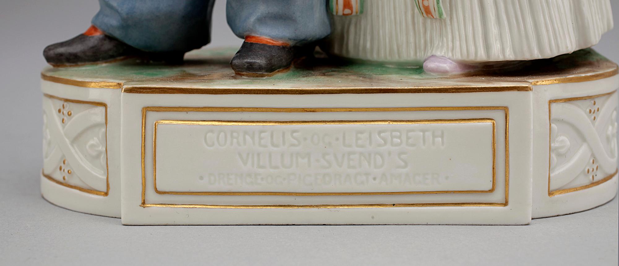 FIGURGRUPP, porslin. Kongl Dansk, Köpenhamn, 1900-talets första kvartal.