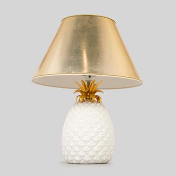 A stone ware table lamp , late 20th century.