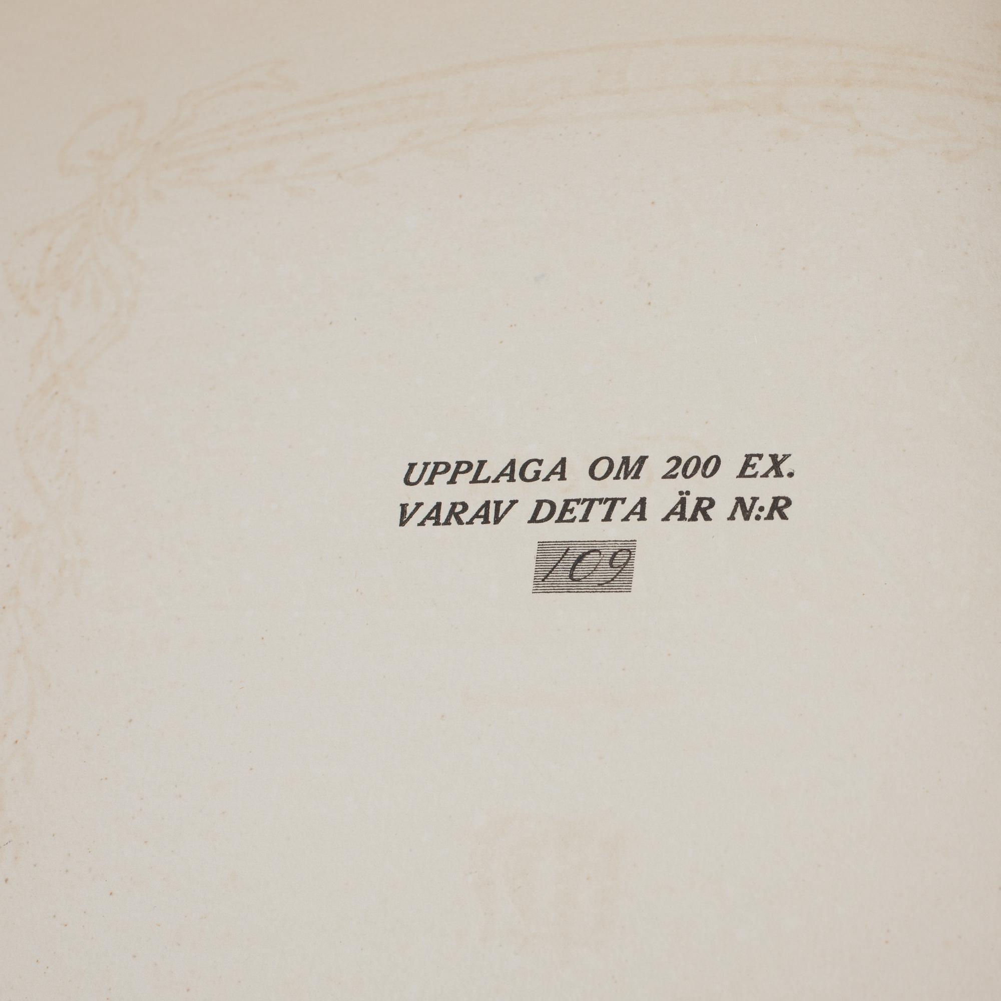 BOK, "Det moderna originalträsnittet", August Brunius, med 13 träsnitt. Utgiven 1917.