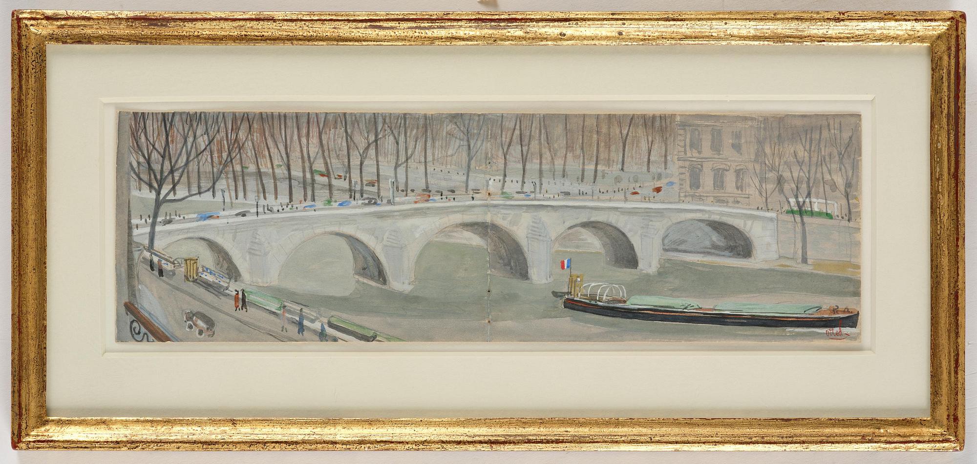 Otte Sköld, Pont Royal over the Seine towards the Tuileries and the Louvre.