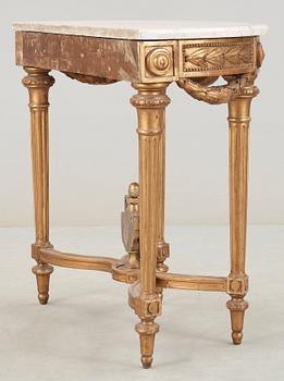 A Gustavian late 18th century console table.