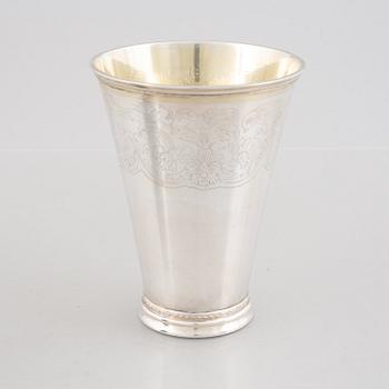 A Swedish Parcel Gilt Silver Beaker, mark of Guldsmedsaktiebolaget (GAB), Stockholm 1959.