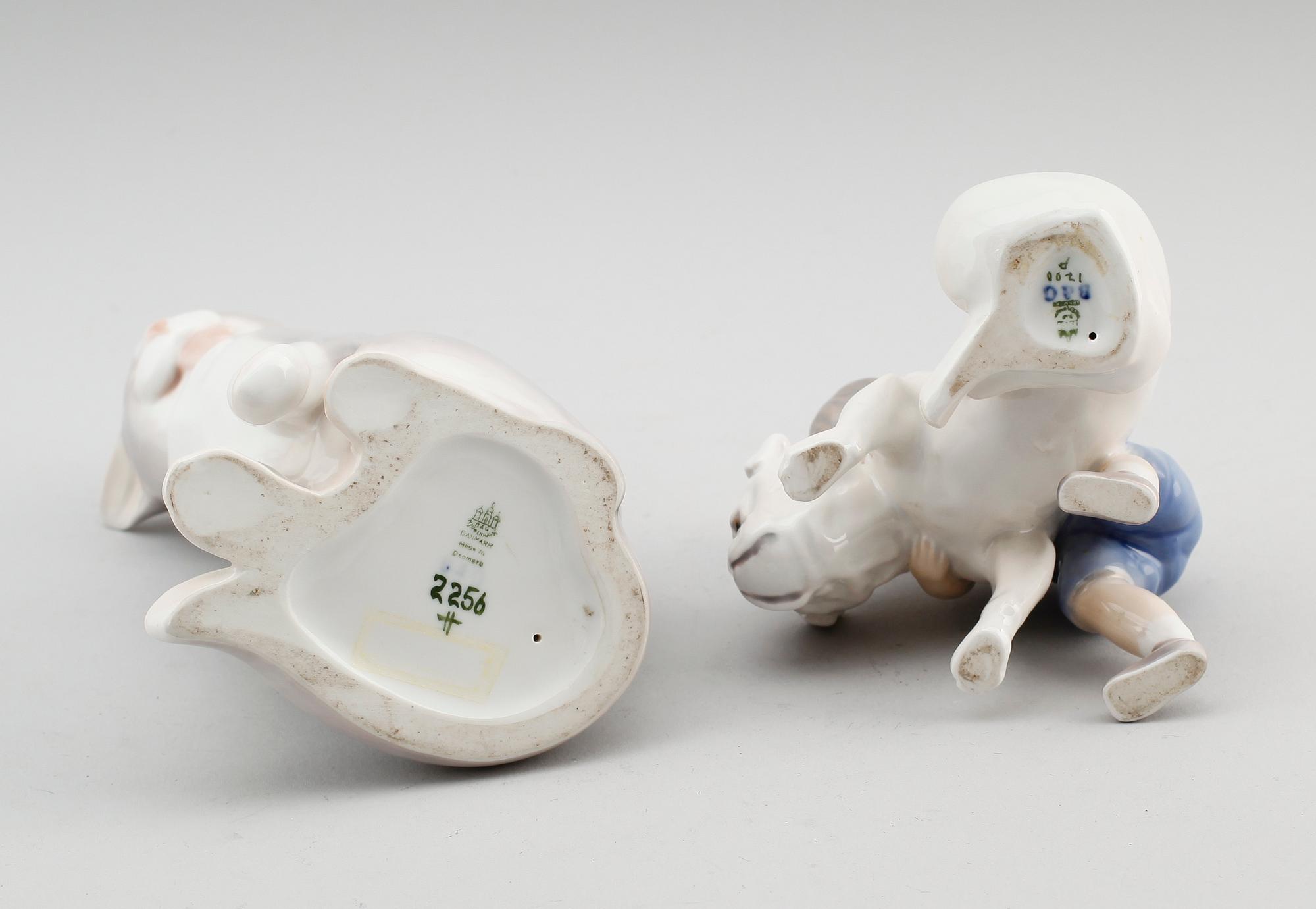 FIGURER, 2 st, porslin, Bing & Gröndahl, Danmark.