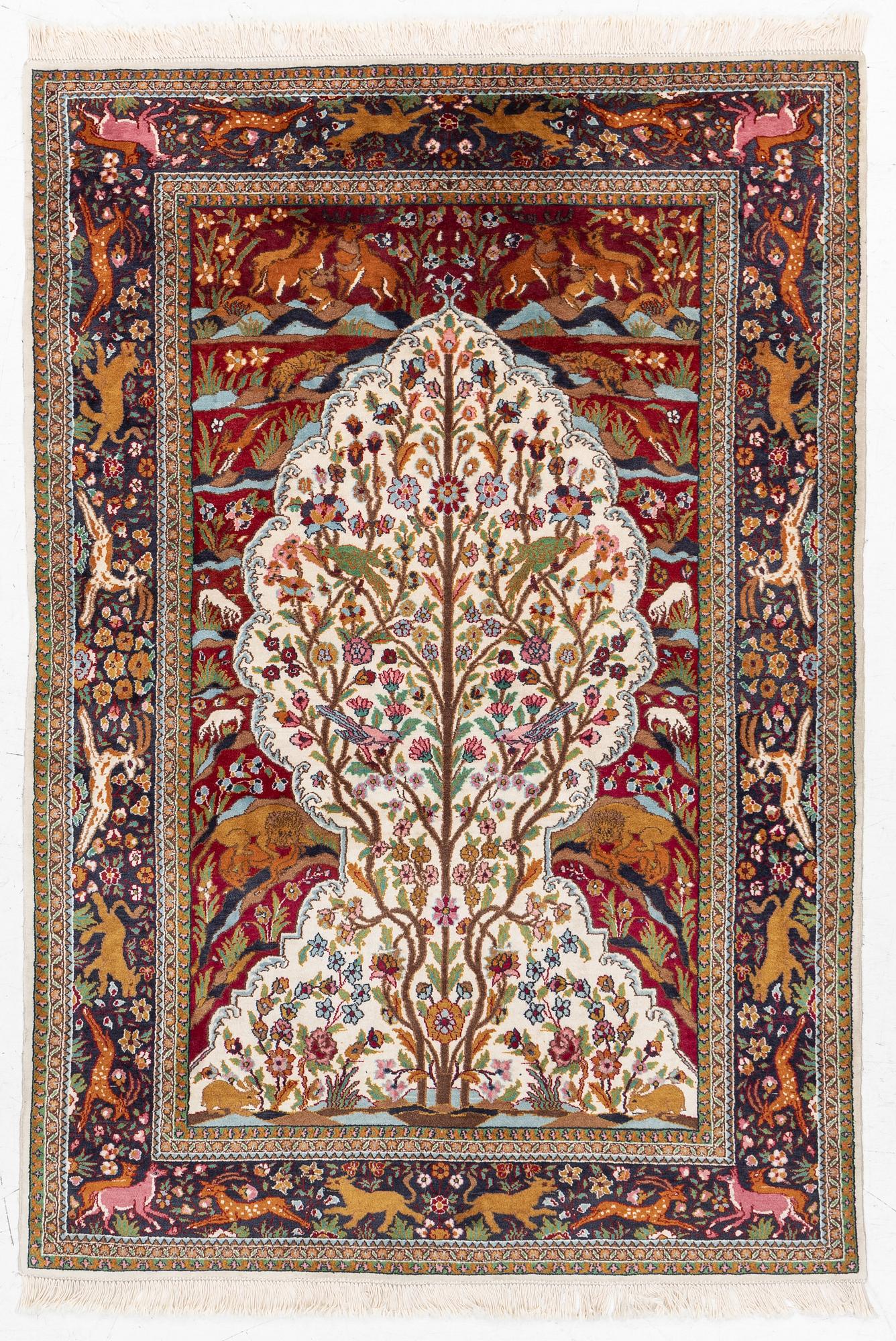 An oriental prayer rug, c. 180 x 125 cm.