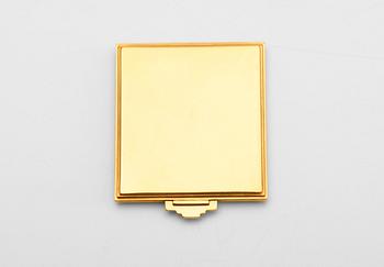 389. A Georg Jensen 18k gold powder box, Copenhagen 1933-44.