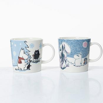 Arabia, 29 Moomin mugs, Finland.