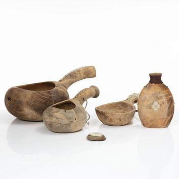 Sámi craftsmanship, five pieces.