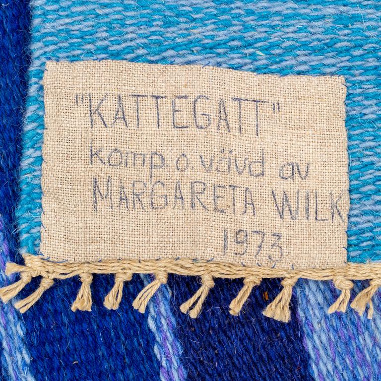 MARGARETA WILK, "Kattegatt", väggtextil, ca 233 x 126-127 cm, signerad och daterad M. WILK 1973.