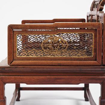 Dagbädd, hardwood. Qingdynastin, 1800-tal.