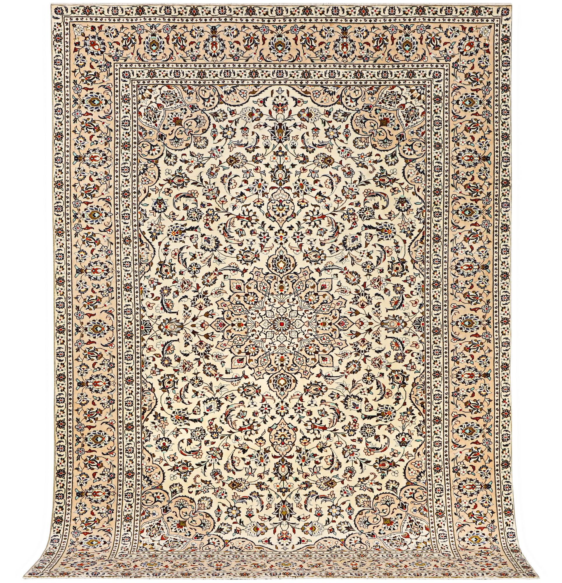 A Kashan carpet, c. 355 x 238 cm.