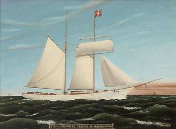 P Hundahl, Toppsegelskonaren "Cecile" af Aeresköping.