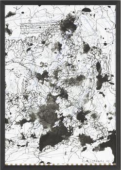 Carl Michael Lundberg,  Indian ink and pen on paper on paper, signed and dated -06.