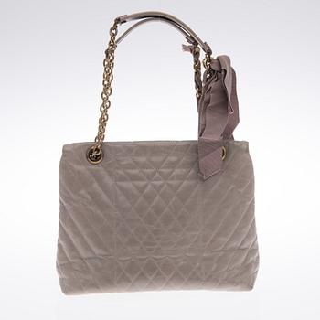 A LANVIN HAPPY MEDIUM QUILTED LEATHER SHOULDER BAG.