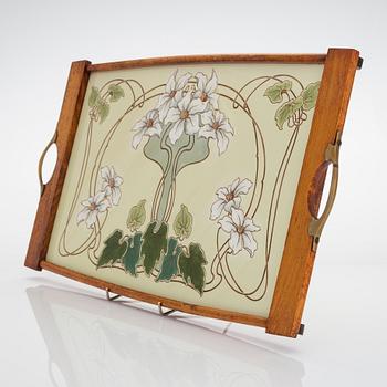 An Art Nouveau tray, Germany, around 1900.