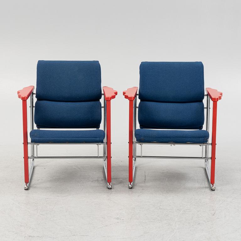 Yrjö Kukkapuro, a pair of armchairs,  "Experiment", Avarte, Finland.