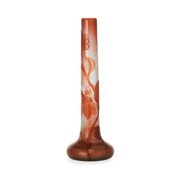 421. An Emile Gallé Art Nouveau 'firepolished' cameo glass vase, France.
