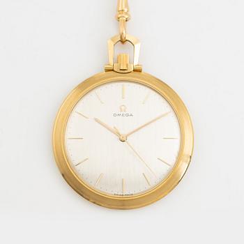 Omega, pocket watch, 18K gold, 43 mm.