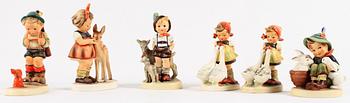 PARTI FIGURINER, 6 st, porslin, Hummel Goebel.