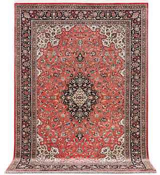 A silk Quum carpet, c. 305 x 205 cm.