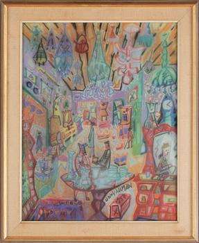 Uno Vallman · UNO VALLMAN, pastell, signerad o daterad 1958.